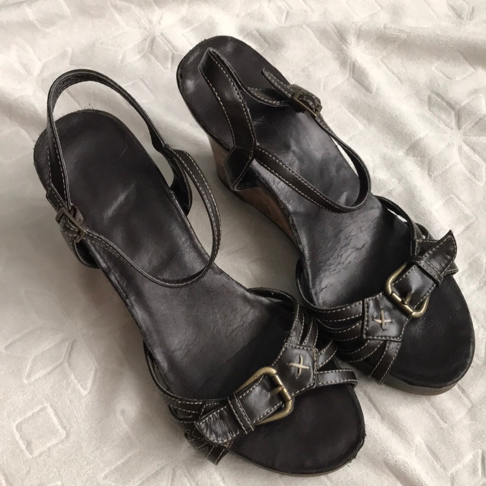 Brown Aerosole Wedges sz 8